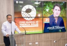 Anuncia Toño Astiazarán participación de Justin Trudeau, ex primer ministro de Canadá, en el Foro Mundial de Energía Solar 2026